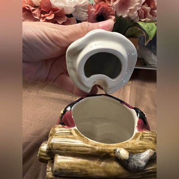 Debbie Mumm Christmas Sugar Creamer Set Woodland Santa Sakura 6" - Picture 9 of 12